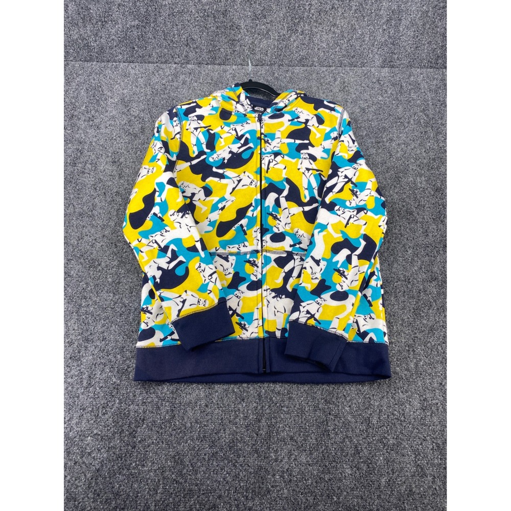 Star Wars Spotted Zebra Stormtrooper Zip Hoodie Boys XXL 14-16 Blue Yellow New